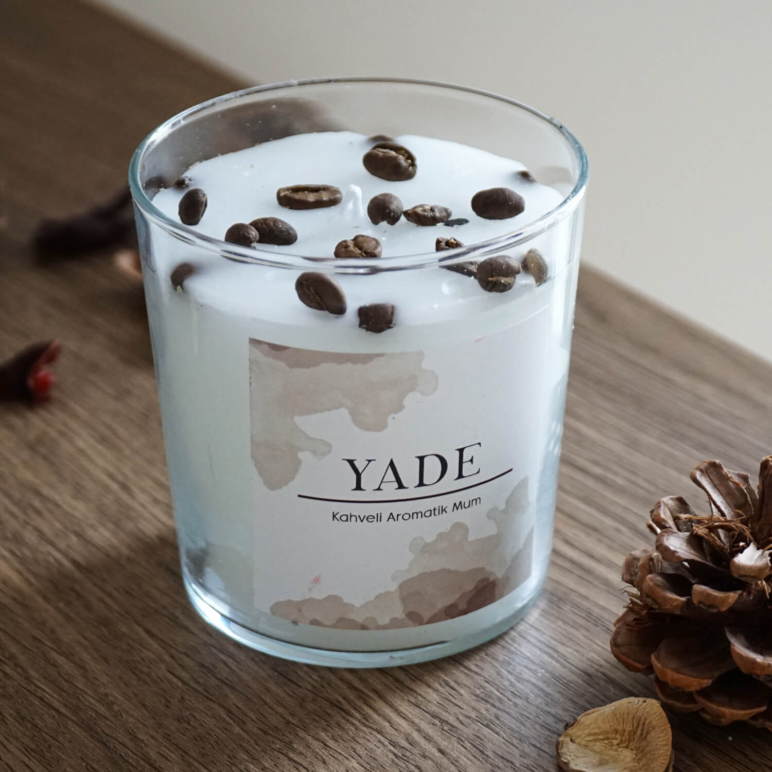 Yade Kahveli Aromatik Mum Muhiku