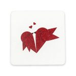 Kuş Desenli Ahşap Bardak Altlığı