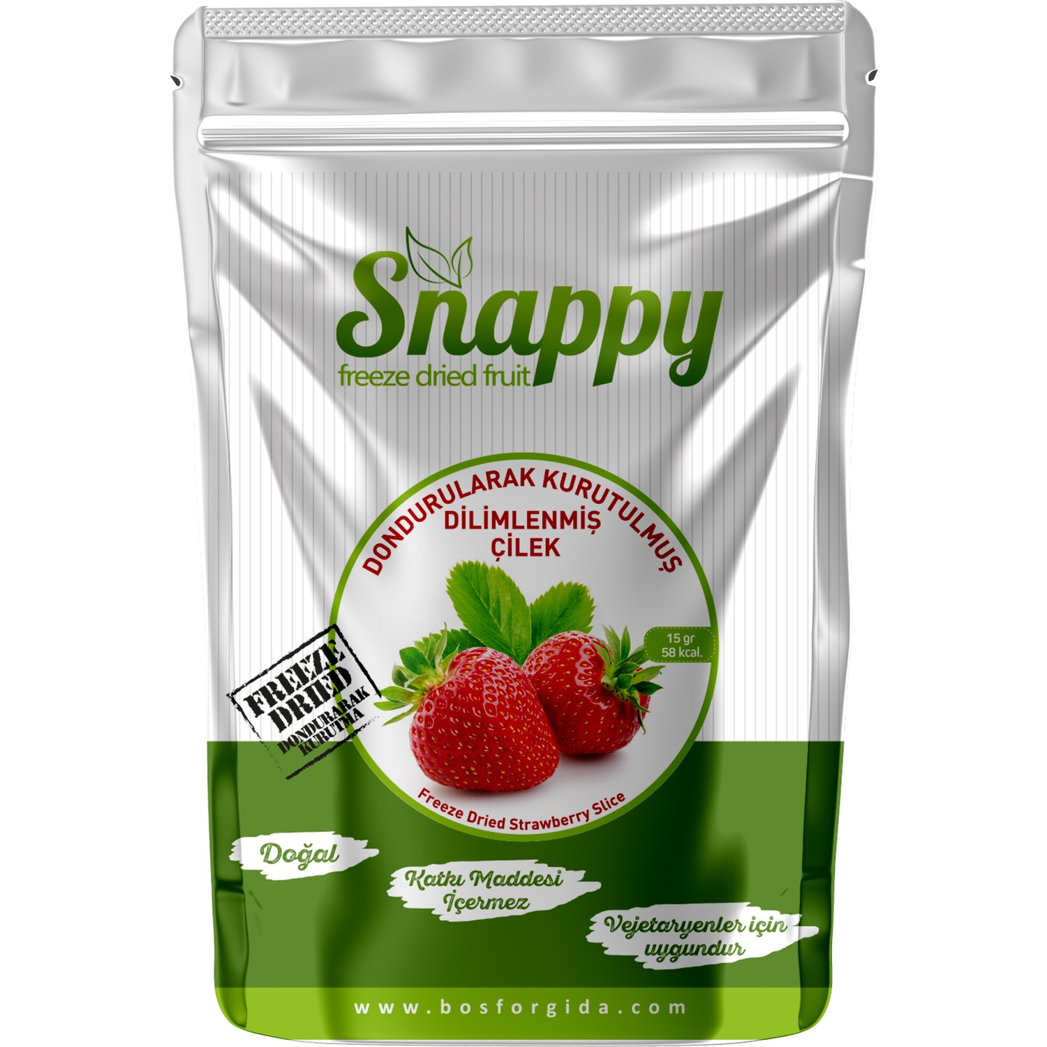 Dondurularak Kurutulmuş Çilek - Snappy