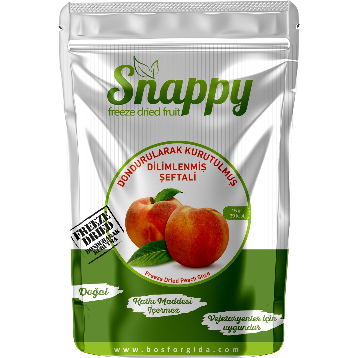 Dondurularak Kurutulmuş Şeftali - Snappy