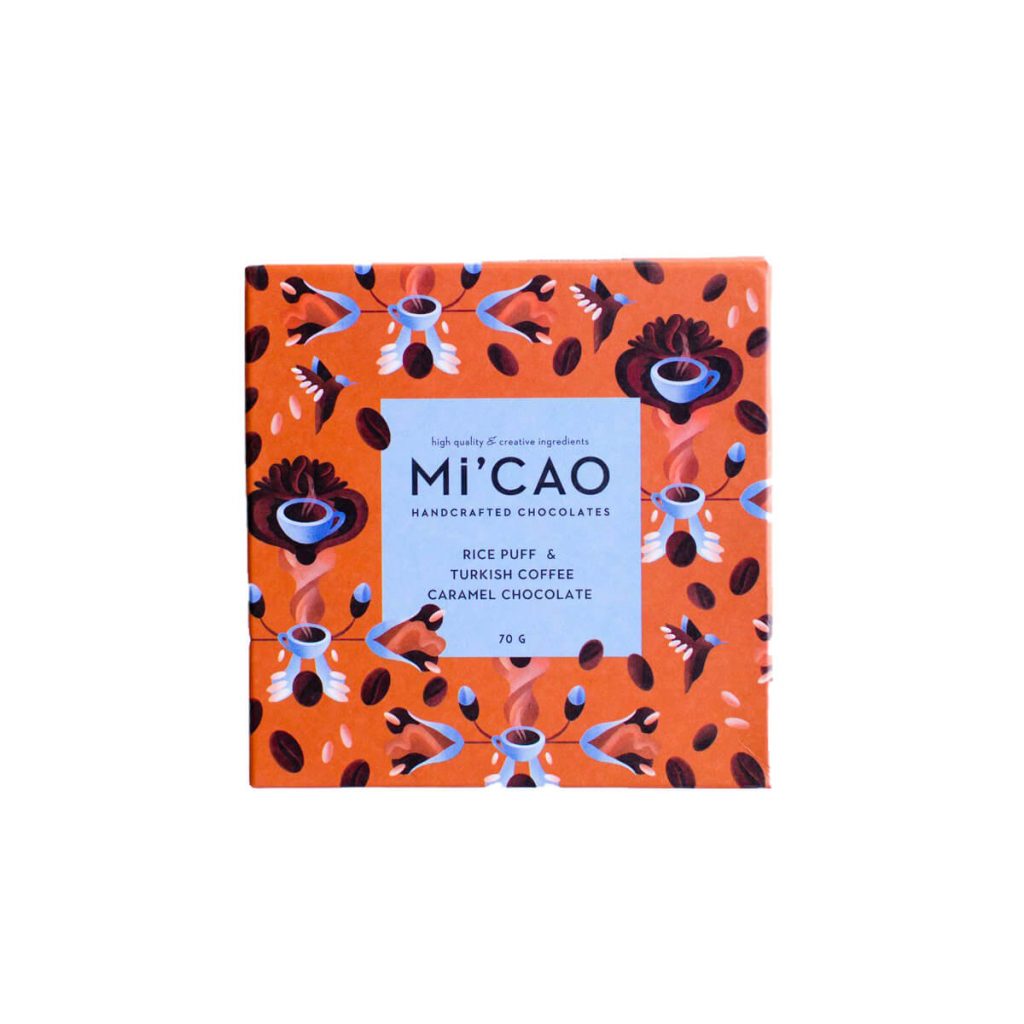 MI'Cao Pirinç Patlağı & Türk Kahveli Karamel Çikolata Tablet 70GR MI'Cao Pirinç Patlağı & Türk Kahveli Karamel Çikolata Tablet 70GR