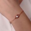 Rose - 925 Ayar Gümüş Opal Taşlı Tasarım Bileklik