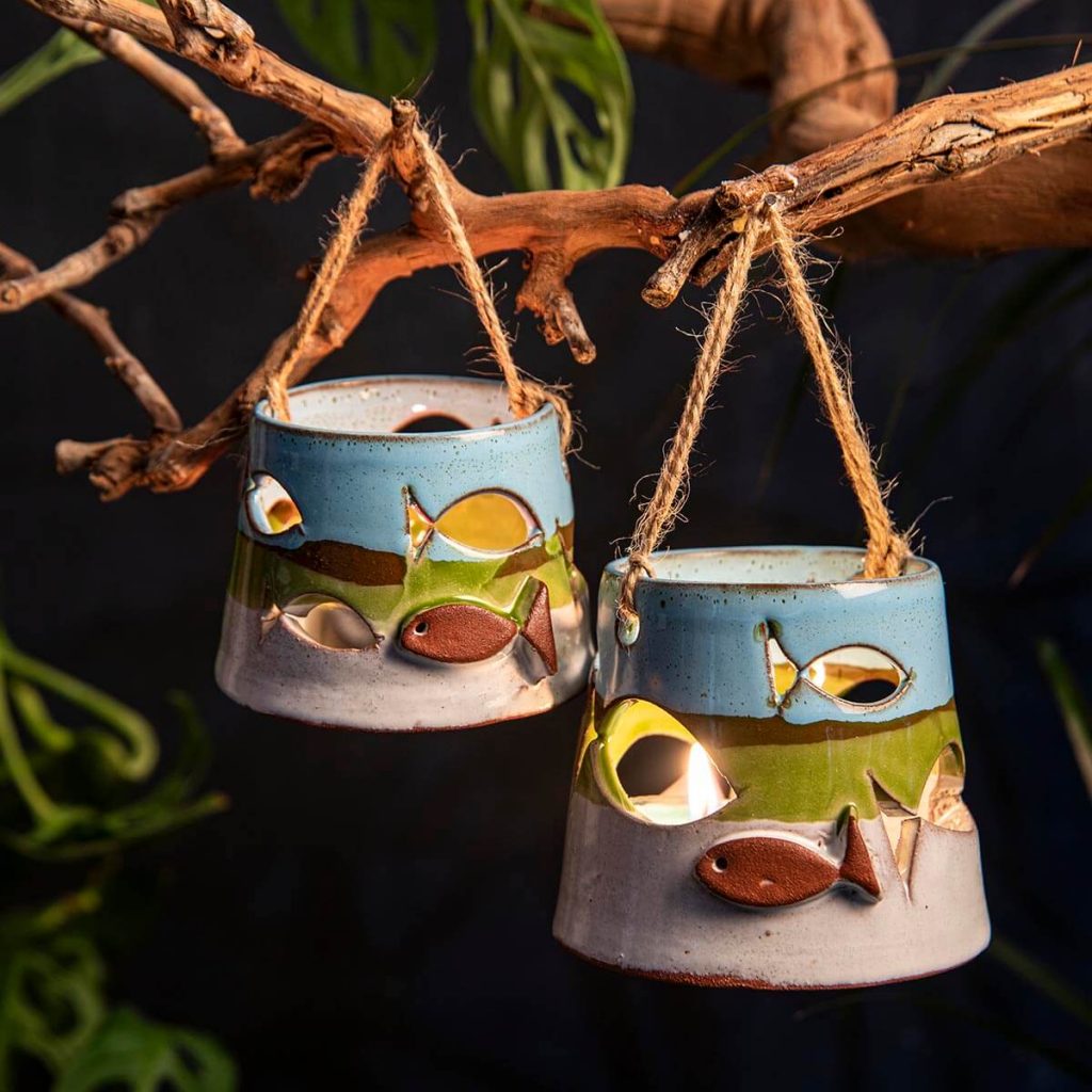 El Yapımı Balık Figürlü Tealight Mumluk - Yeşil El Yapımı Balık Figürlü Tealight Mumluk - Yeşil
