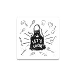 Let's Cook Baskılı Bardak Altlığı