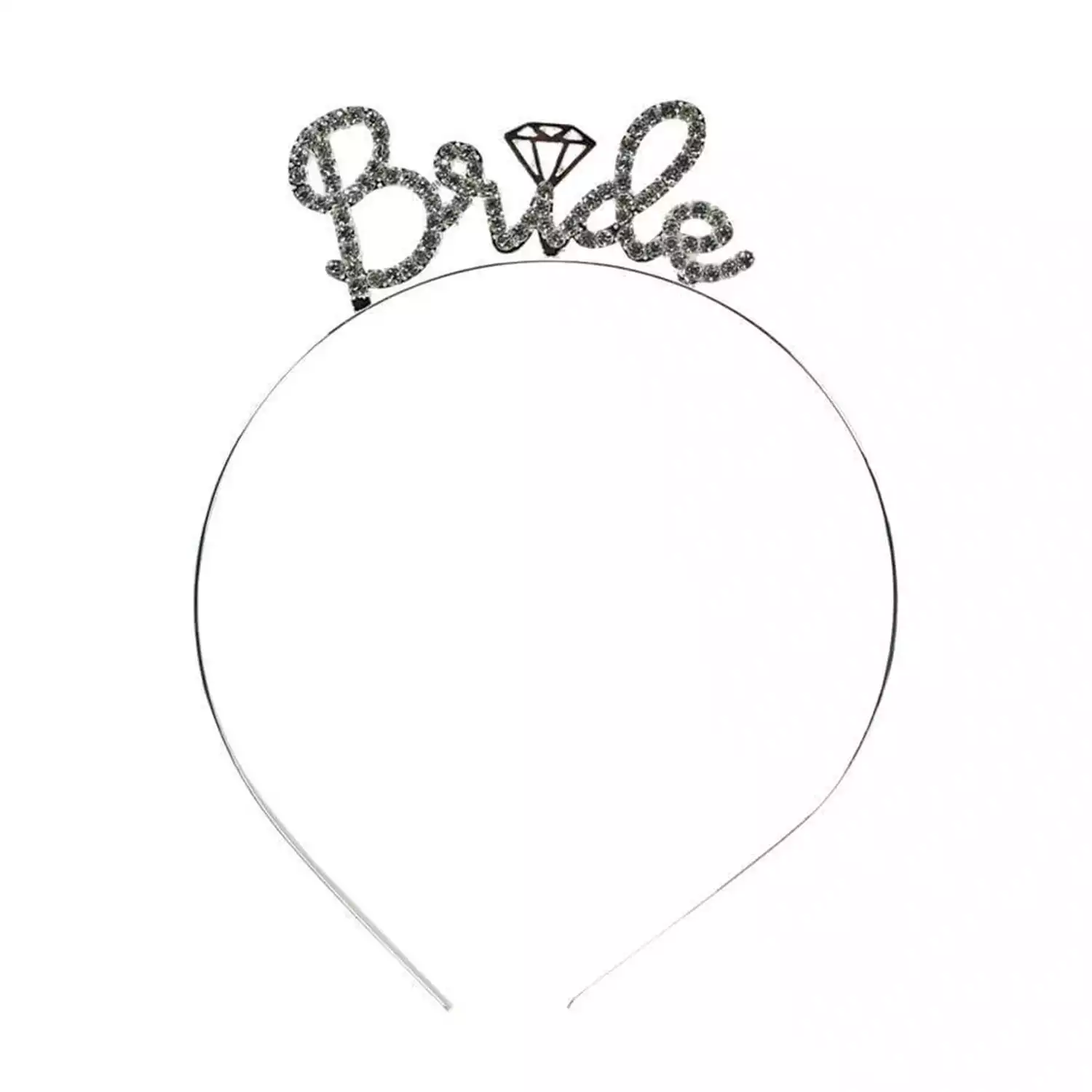 Taşlı Silver Bride Metal Taç