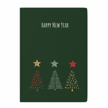 Yeşil Happy New Year Defter