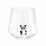 Panda Figürlü El Yapımı Cam Bardak