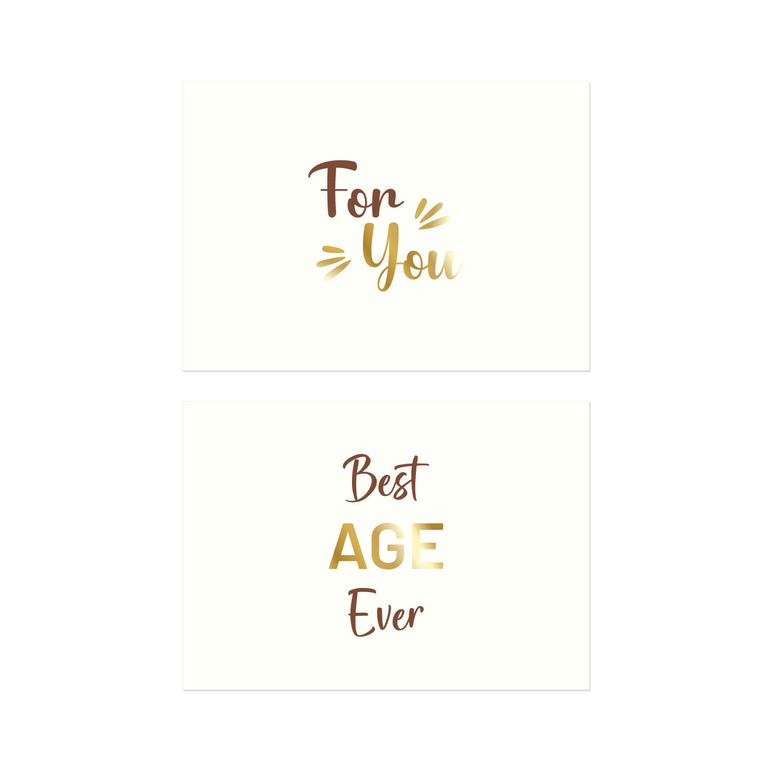Yaldızlı - Best Age Ever Motto Kartı