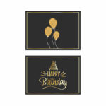 Yaldızlı - Happy Birthday Motto Kartı