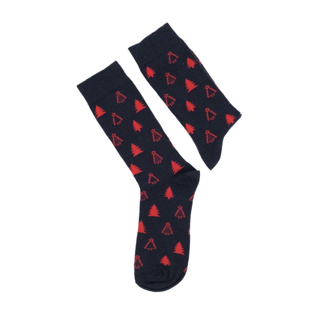 Moonwalk Sock - Lacivert Çam Ağacı Desenli Çorap Moonwalk Sock - Lacivert Çam Ağacı Desenli Çorap
