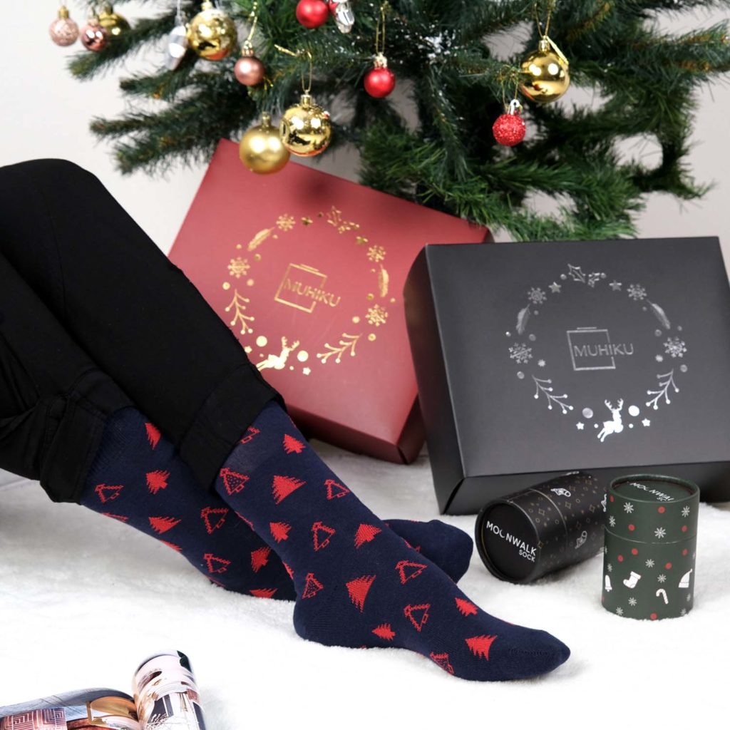 Moonwalk Sock - Lacivert Çam Ağacı Desenli Çorap Moonwalk Sock - Lacivert Çam Ağacı Desenli Çorap