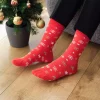 Moonwalk Sock - Kırmızı Yıldız & Kar Tanesi Desenli Çorap