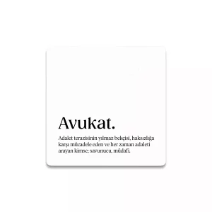 Avukat Taş Bardak Altlığı