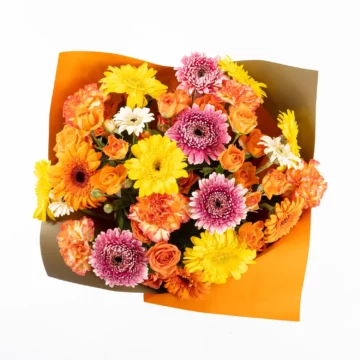 Mixx - Gül, Gerbera ve Karanfil Çiçek Buketi