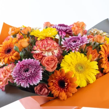 Mixx - Gül, Gerbera ve Karanfil Çiçek Buketi