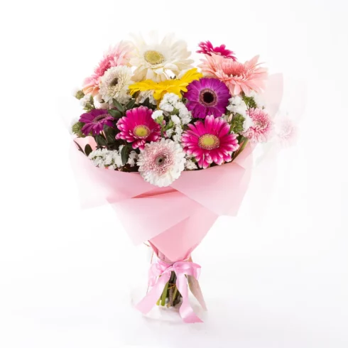 Mom's Favorite - Gerbera ve Statis Çiçek Buketi