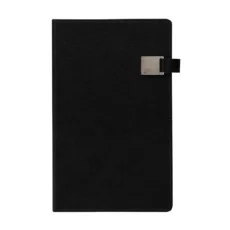 Siyah Mıknatıslı Termo Deri Ajanda