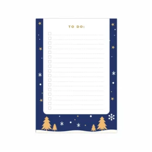 Mavi Yeni Yıl Temalı Mini Planlayıcı