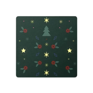 Yeni Yıl Temalı Taş Bardak Altlığı