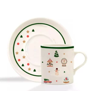 Yeni Yıl Temalı Porselen Fincan Takımı