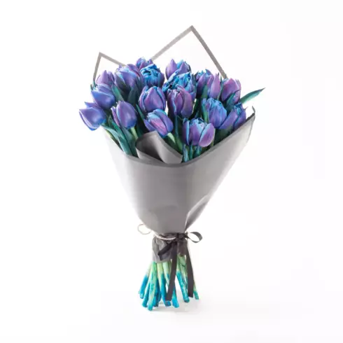 Galaxy of Love - Mavi Mor Renkli Lale Buketi