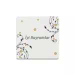 İyi Bayramlar Taş Bardak Altlığı