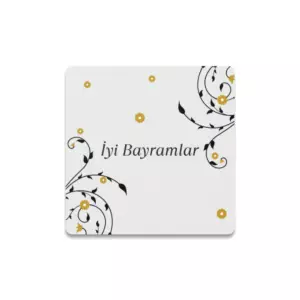 İyi Bayramlar Taş Bardak Altlığı