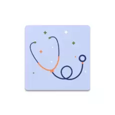 14 Mart Tıp Bayramı Özel Tasarım Taş Bardak Altlığı