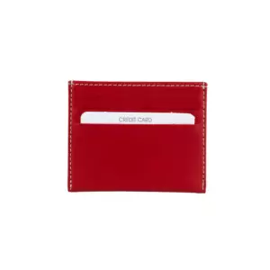 Vegan Deri Kartlık - Kırmızı