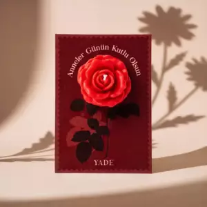 Yade Gül Temalı Dekoratif Mum