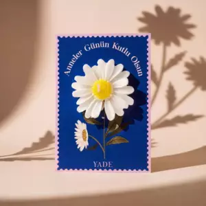 Yade Papatya Temalı Dekoratif Mum