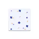 Mavi Çiçekli Taş Bardak Altlığı