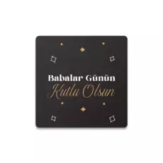 Babalar Günü Temalı Taş Bardak Altlığı