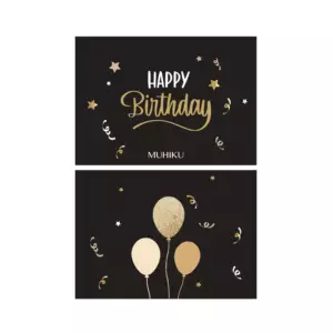 Yaldızlı - Happy Birthday Motto Kartı