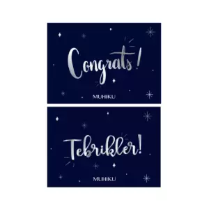 Yaldızlı - Tebrikler Motto Kartı